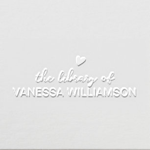 Simple Heart From The Library of Custom Book Embosser