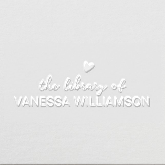 Simple Heart From The Library of Custom Book Embosser (Design)