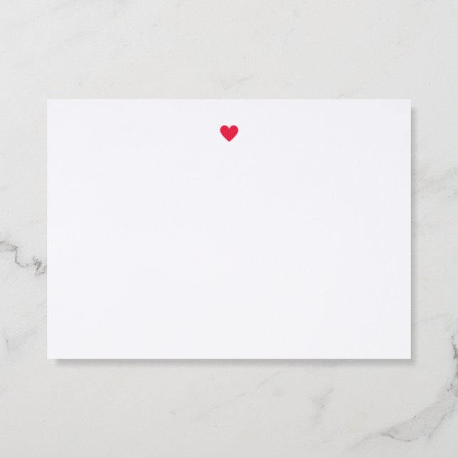 Simple Heart Letterpress Note Card (Front)