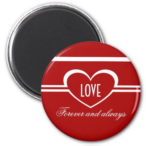 Simple Heart Magnet Deep Red Magnet