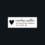 Simple Heart Modern Calligraphy Address Stamp<br><div class="desc">Simple Legible Modern Calligraphy Address Stamp with heart</div>