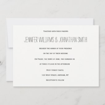 Simple heart monogram wedding invitations | Zazzle