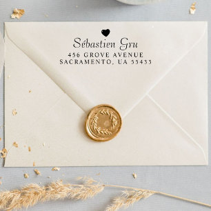 Simple Heart Name wedding Self-inking Stamp