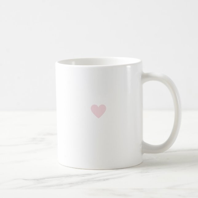 Simple Heart Pastel Pink Modern Minimalist Chic Coffee Mug (Right)