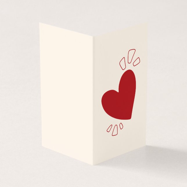 Simple Heart Platonic Valentine Notecard 25pk (Outside)
