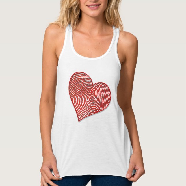 Simple Heart Print Tank Top (Front)