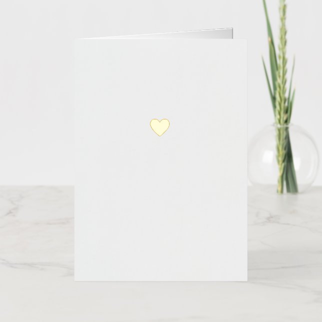 Simple Heart Real Gold Foil Greeting Card (Front)