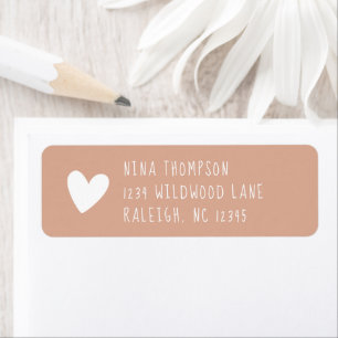 Simple Heart Return Address Label