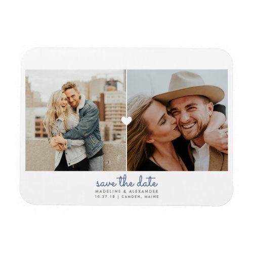 Simple Heart Save the Date Photo Magnet