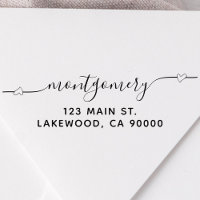 Simple Heart Script Handwritten Return Address