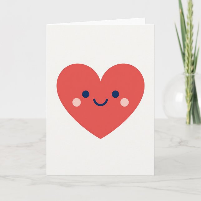 Simple Heart Smile Card (Front)