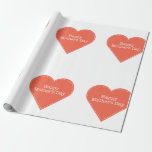 Simple Heart with Text Happy Mother&#39;s Day Wrapping Paper