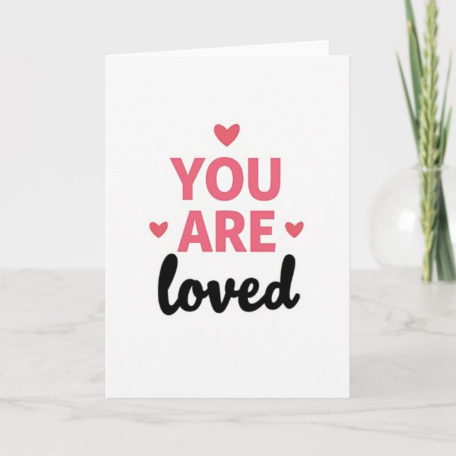 Simple Hearts You Are Loved Card (Front)