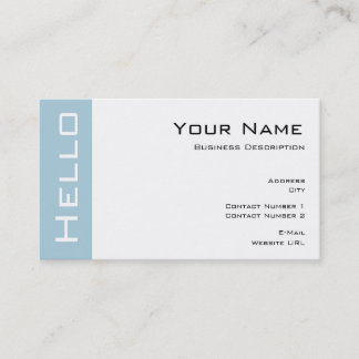 Simple Hello Business card