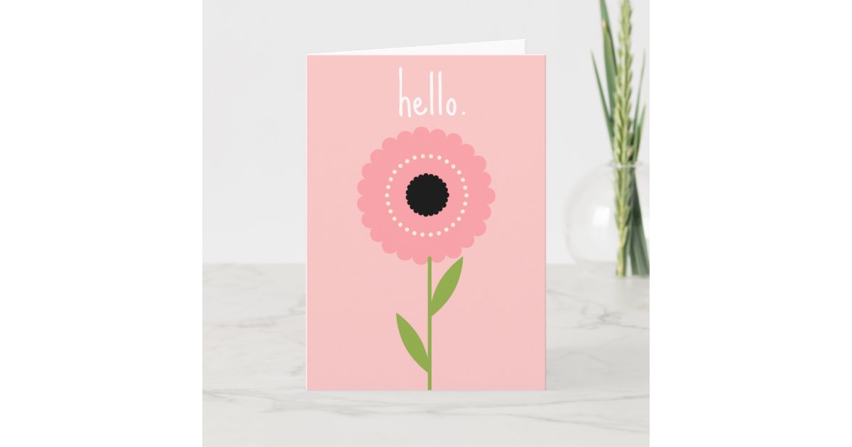 Simple Hello Card | Zazzle