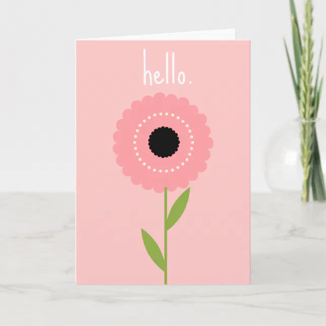 Simple Hello Card | Zazzle