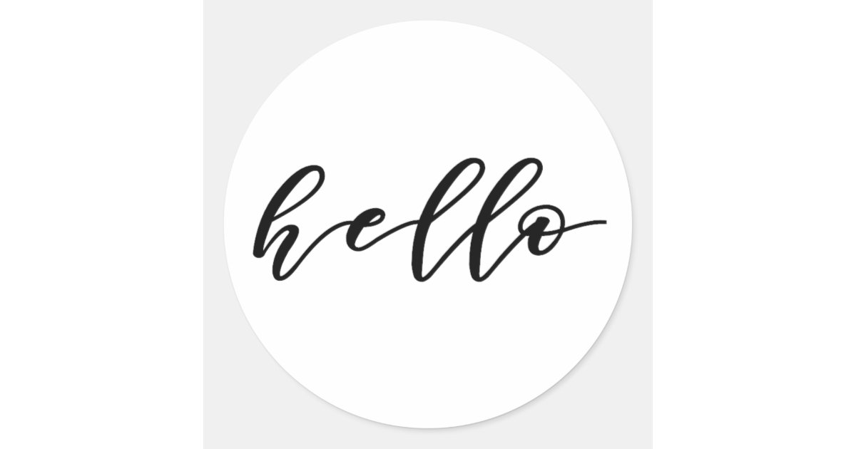 Simple Hello Design in Beautiful Typography Script Classic Round ...