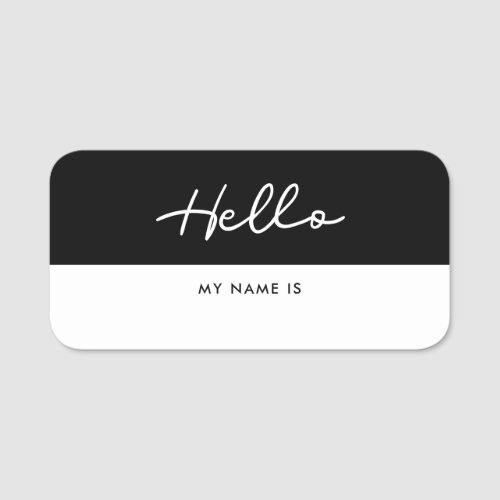 Simple Hello my name is Dry Erase Name Tag