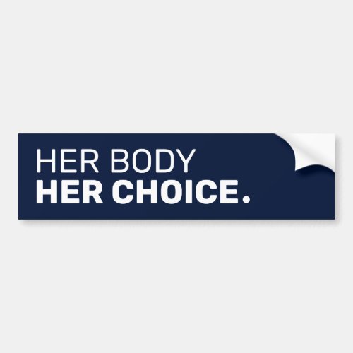 Simple Her Body Her Choice Period Bumper Sticker