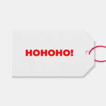 Simple HOHOHO! Text Santa Claus Red Christmas