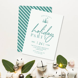 Simple Holiday Christmas Party Invitation Green