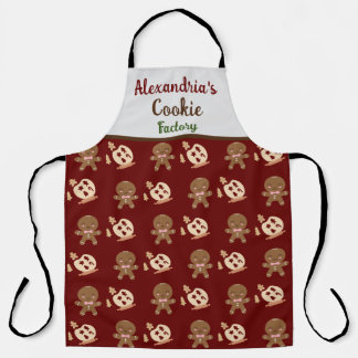 Simple Holiday ChristmasTime Family Cookie Baking  Apron