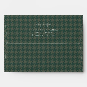 Simple Holiday houndstooth Ebony Envelope