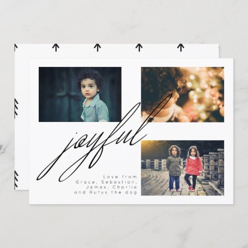 Simple Holiday Joyful Photo Personalized