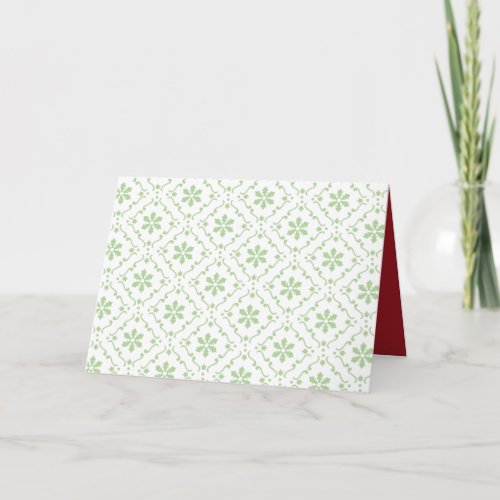 Simple Holiday Red Green Personalized Custom Card