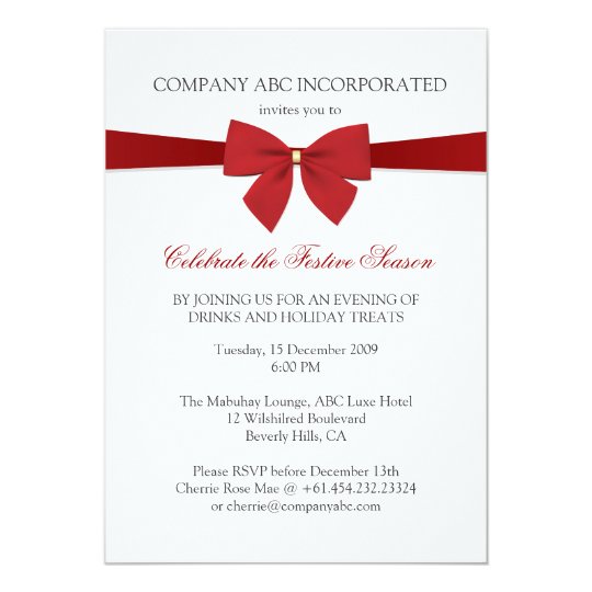 Simple Christmas Party Invitations 6