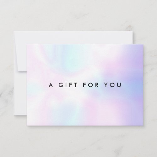 Simple Holographic Gift Certificate