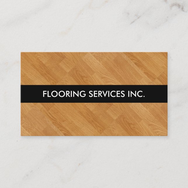 Simple Home Flooring Services Business Cards (Front)