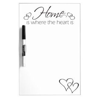 Simple Home Is Where The Heart Is Dry Erase Board
