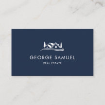 Simple Home Logo Navy Blue Realtor, Real Estate