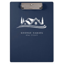 Simple Home Logo Navy Blue Realtor, Real Estate