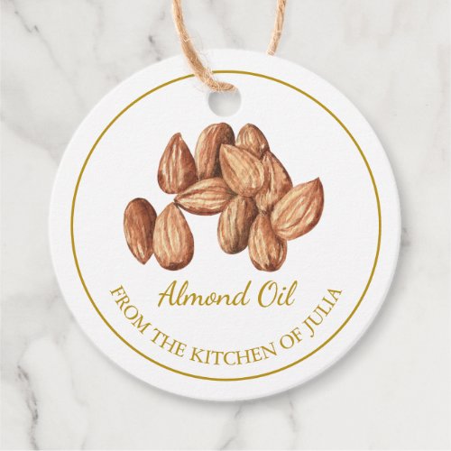 Simple Homemade Almond Oil Hang Tag l White