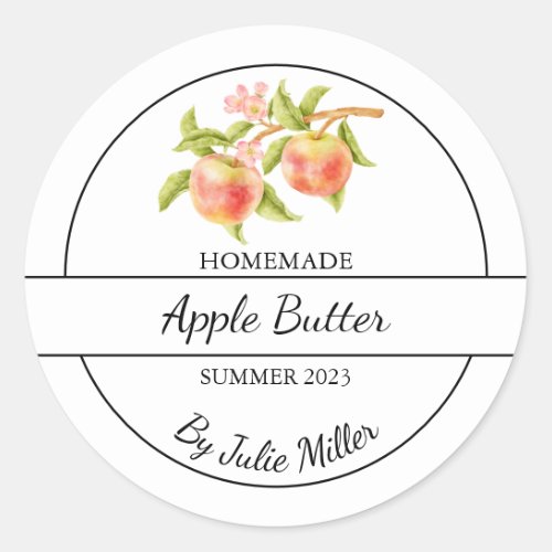 Simple Homemade Apple Butter Label