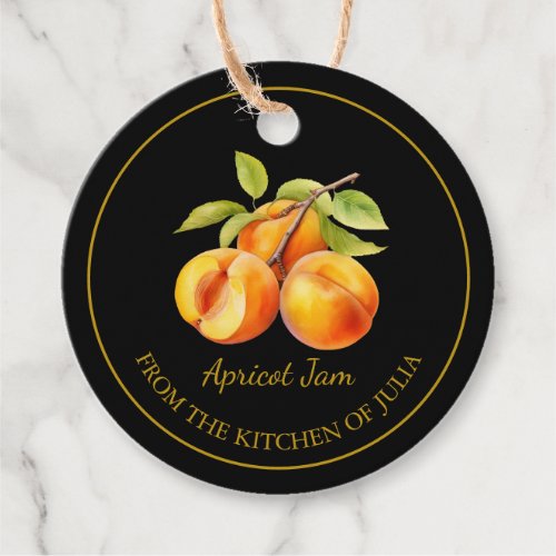 Simple Homemade Apricot Jam Hang Tag l Black