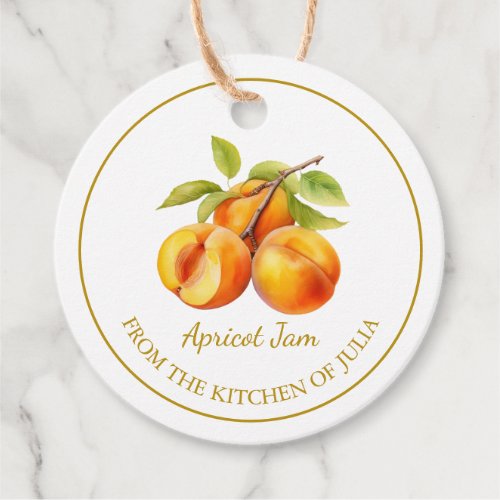 Simple Homemade Apricot Jam Hang Tag l White