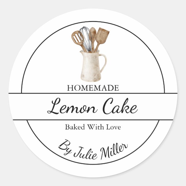 Simple Homemade Baking & Cooking Label (Front)