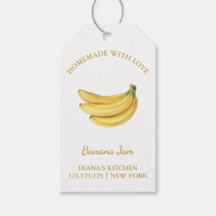 Simple Homemade Banana Jam Hang Tag l White