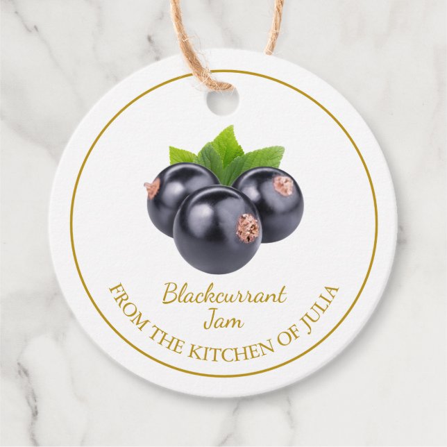 Simple Homemade Blackcurrant Jam Hang Tag l White (Front)