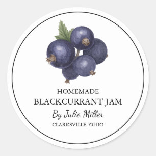 Simple Homemade Blackcurrant Jam Label