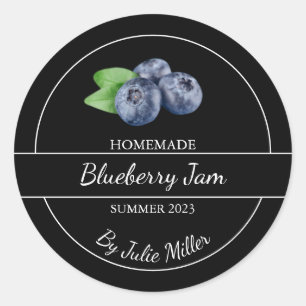 Simple Homemade Blueberry Jam Label