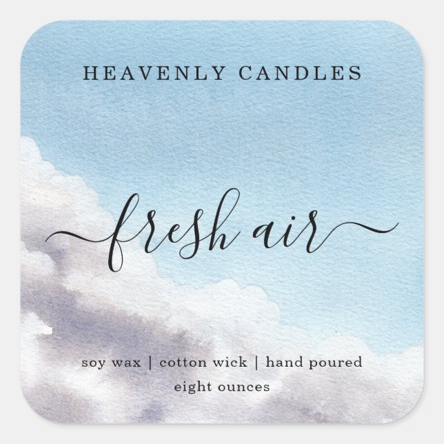 Simple Homemade Candle Sticker Labels (Front)