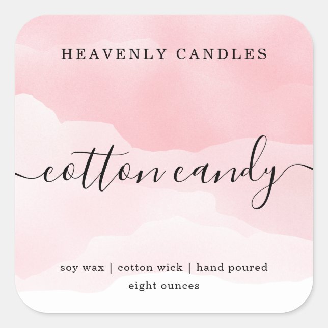 Simple Homemade Candle Sticker Labels (Front)