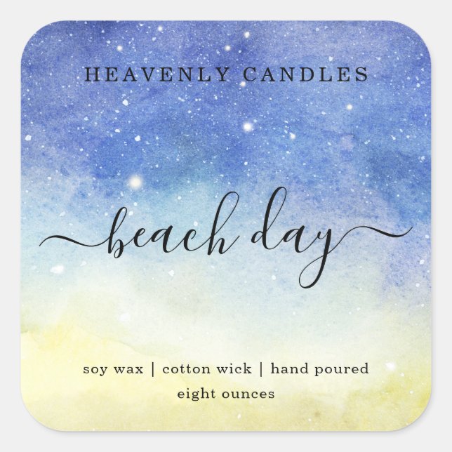 Simple Homemade Candle Sticker Labels (Front)