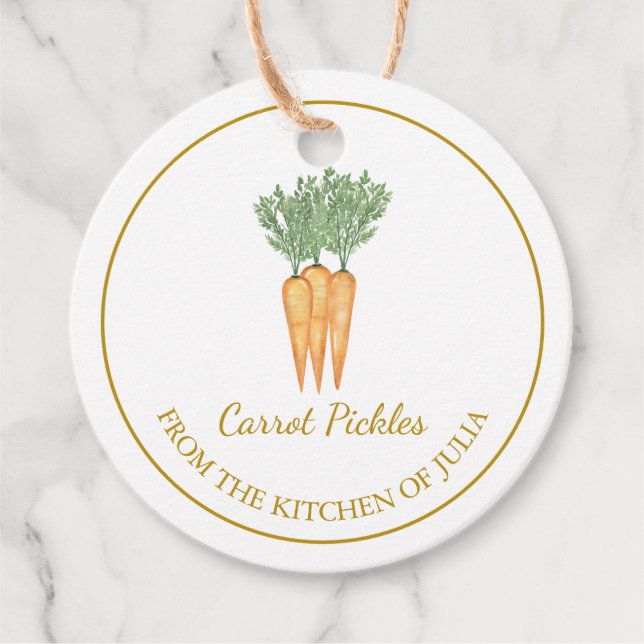Simple Homemade Carrot Pickles Hang Tag (Front)