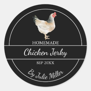 Simple Homemade Chicken Jerky Label