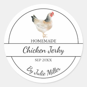 Simple Homemade Chicken Jerky Label